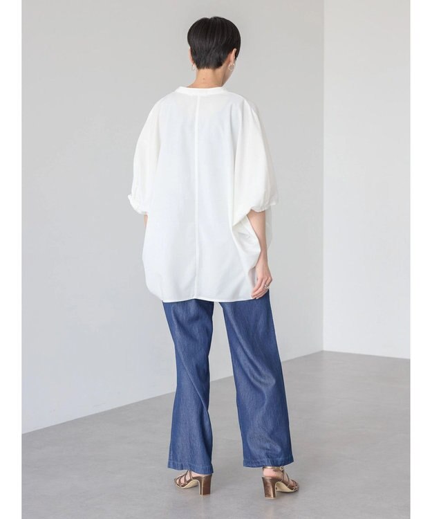 AMERICAN HOLIC 接触冷感＋ＵＶカット　ギャザースリーブブラウス Off White