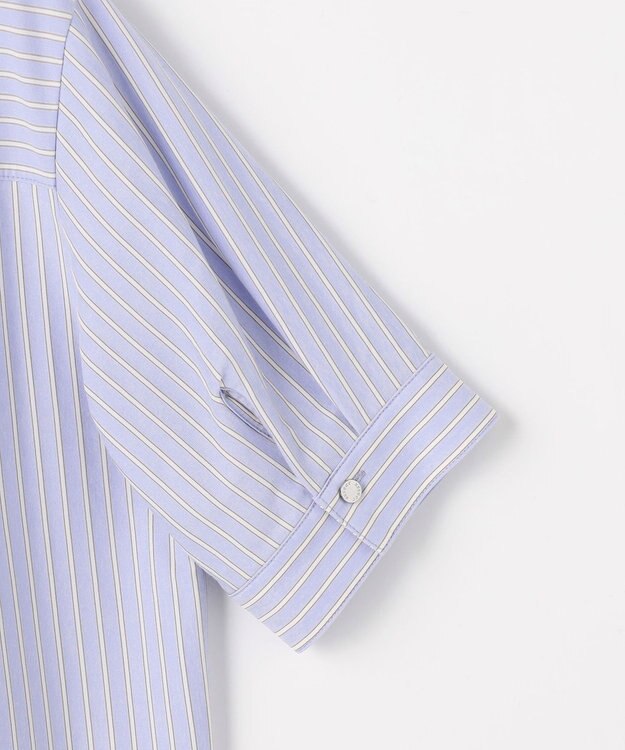 J.PRESS LADIES ドライコットン ストライプ ポロ カットソー サックスストライプ系1