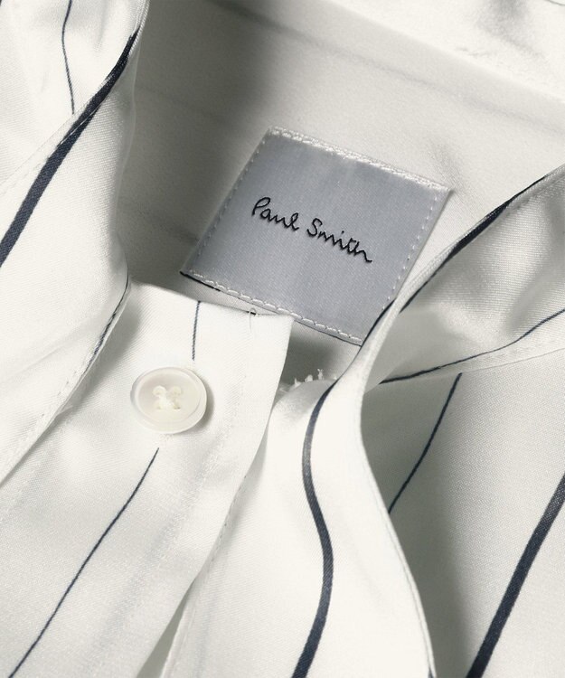 Paul Smith サテンストライプ ブラウス ホワイト