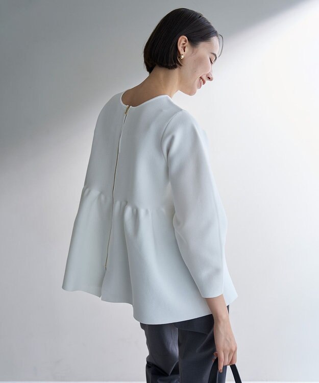 UNFILO 【VERY×UNFILOコラボ】2WAY ペプラムカーディガン オフ