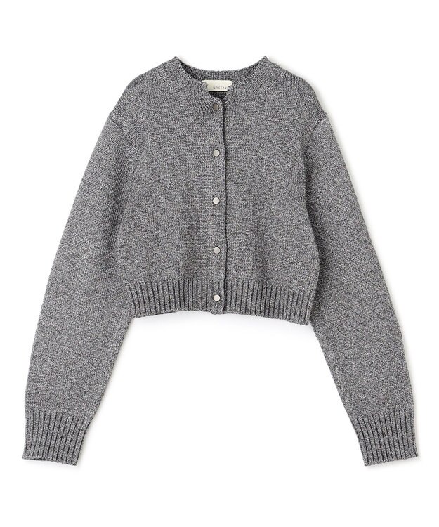 uncrave グロッシー ニット カーディガン（uncrave WHITE） メタルブラック