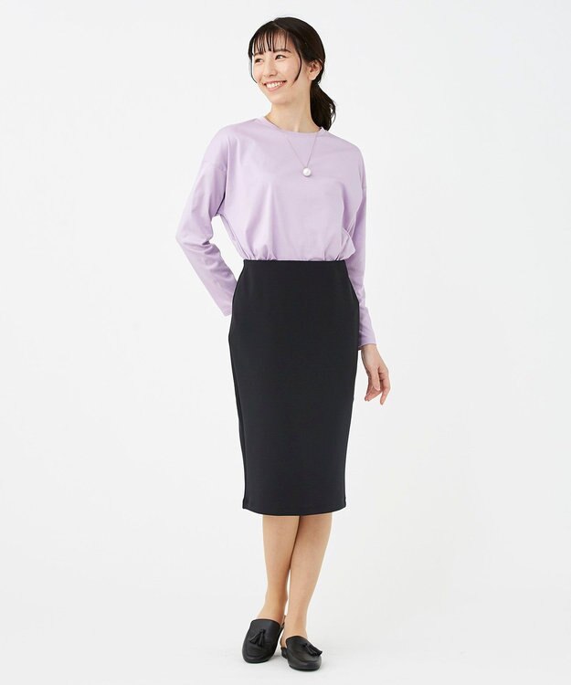 KASHIYAMA 【抗菌消臭】クレンゼ ロングスリーブTeeシャツ ラベンダー