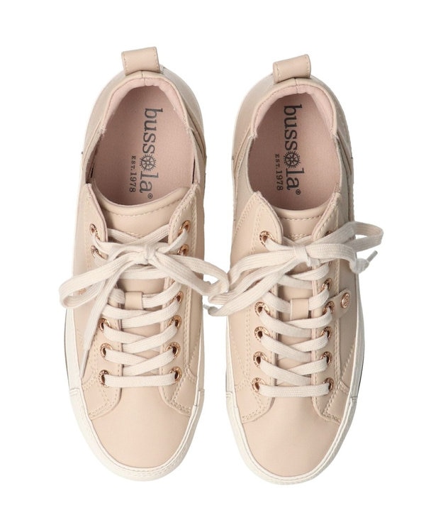 INTER-CHAUSSURES 【BUSSOLA】サイドゴアミドルカットスニーカー ライトベージュ