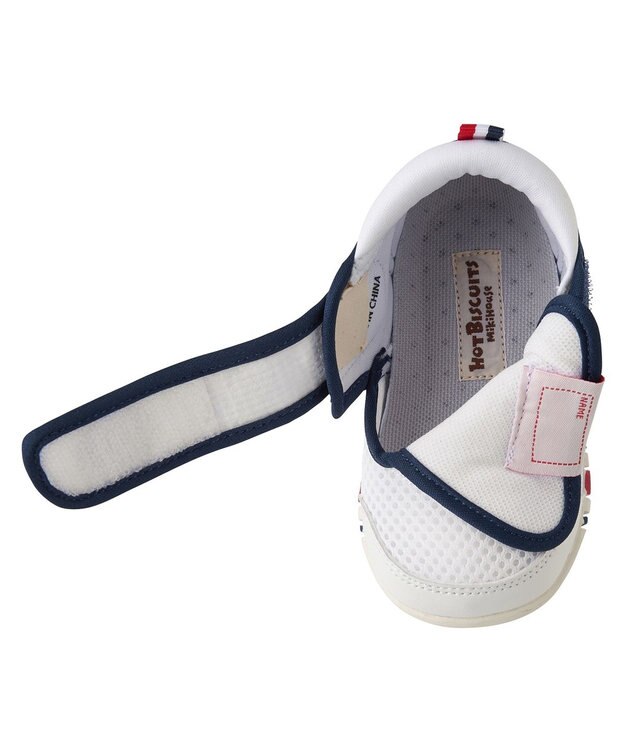 MIKI HOUSE HOT BISCUITS 【12-13cm】ダブルラッセル サマーファーストベビーシューズ 紺