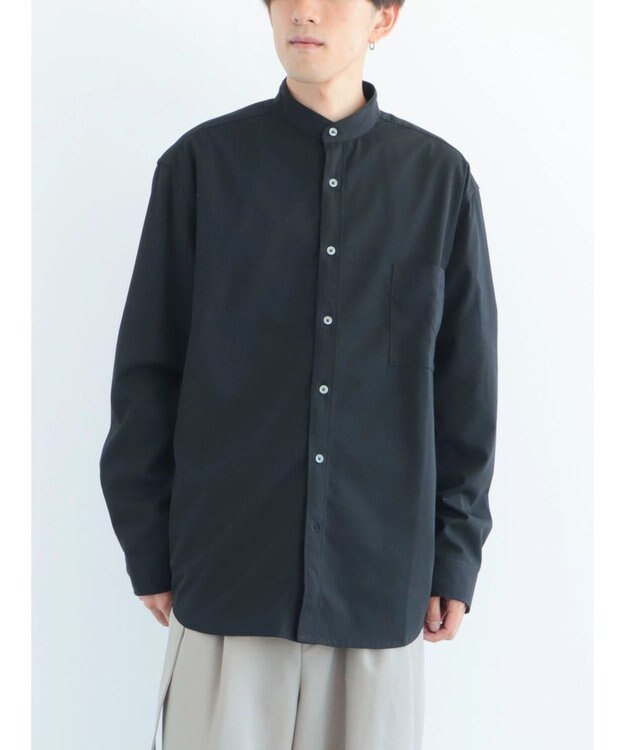 CRAFT STANDARD BOUTIQUE Ｔ／Ｒバンドカラーシャツ Black