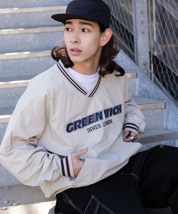 WEGO ナイロンプルオーバー ベージュ