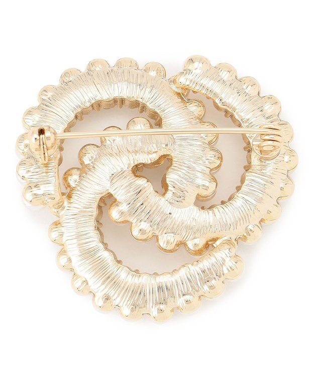 23区 パール ビジュー ブローチ アイボリー系