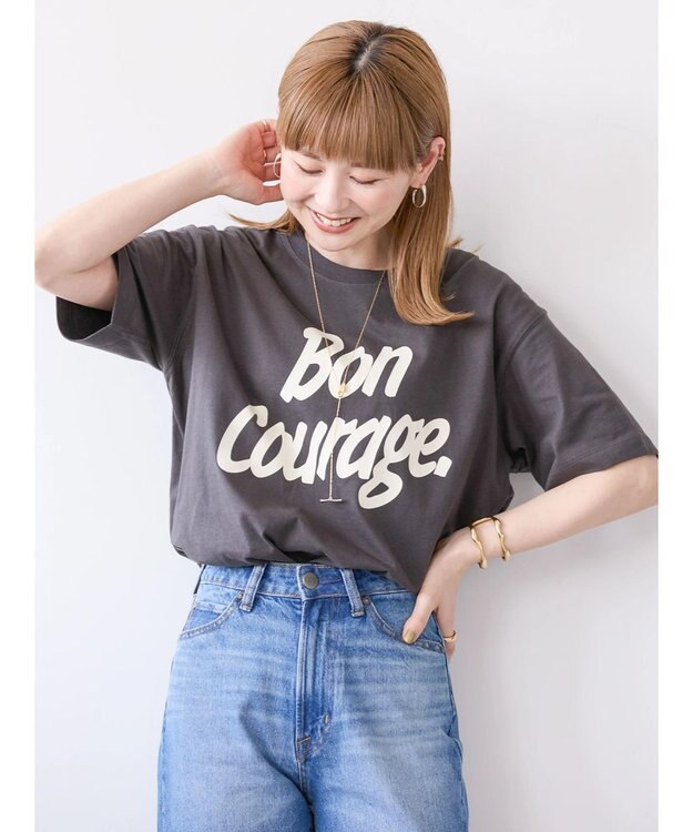 AMERICAN HOLIC Ｏｎｅ　ｗｏｒｄ　ロゴカットプルオーバー Charcoal Gray