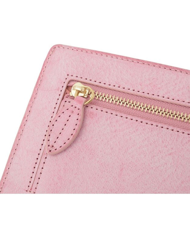genten 【新色】フラッターカットワーク 長財布 サクラピンク