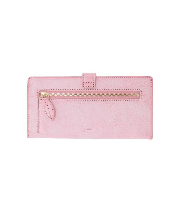 genten 【新色】フラッターカットワーク 長財布 サクラピンク