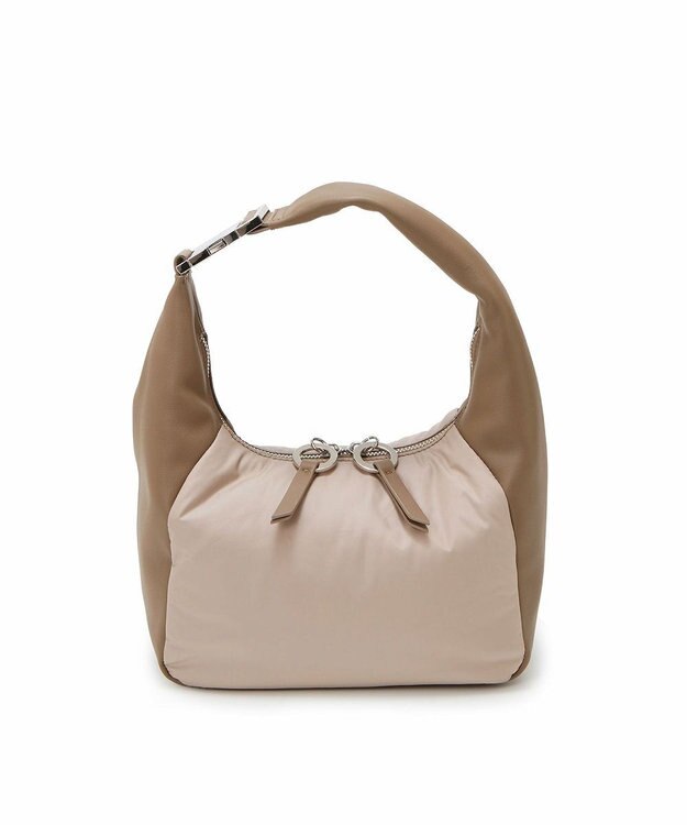 TOPKAPI 【TREASURE TOPKAPI】スムースレザー コンビ 2way ショルダー バッグ グレージュ