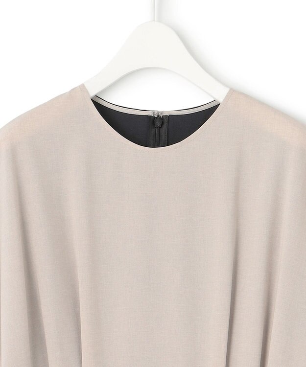 ICB L 【接触冷感・吸水速乾・防シワ・UVケア・洗える】 エステルドライトロ ワンピース トープ×ブラック系