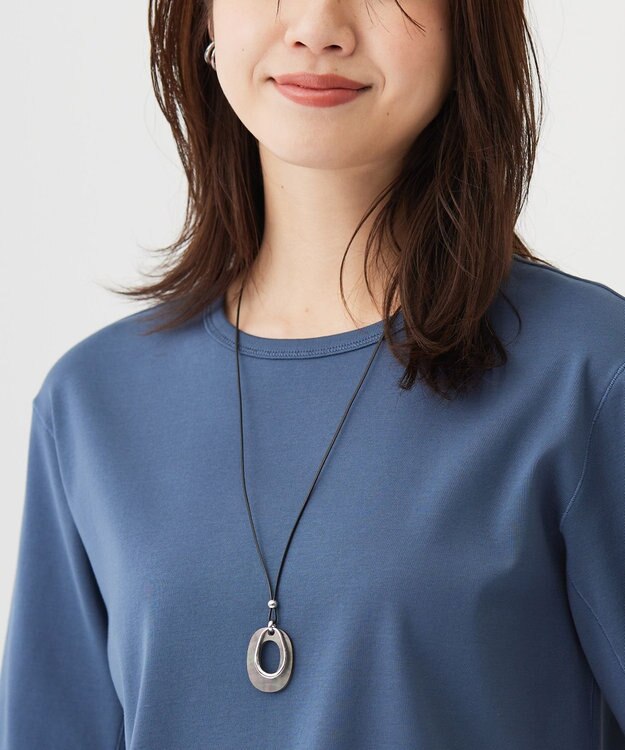 J.PRESS LADIES シェル ネックレス ライトグレー系