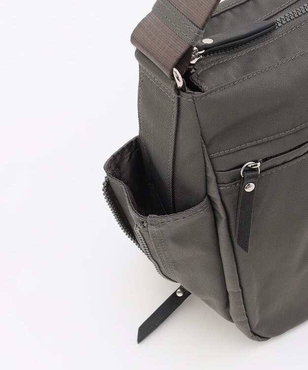 LA BAGAGERIE 【MONICA】サイドジップショルダーバッグ ダークグレー