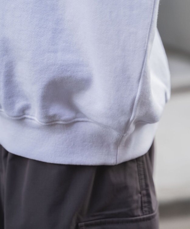 WEGO ヘビーウエイト刺繍グラフィックプルオーバー ホワイト