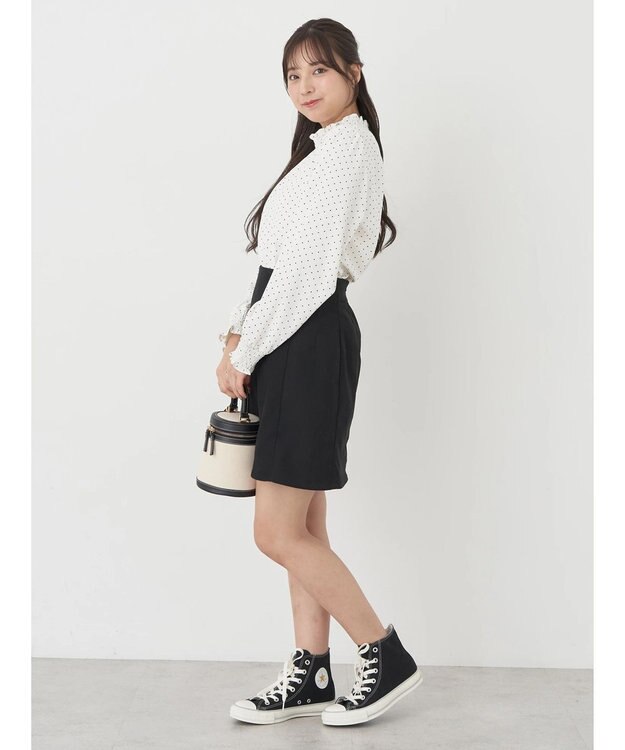 earth music&ecology シャーリングブラウス Dot