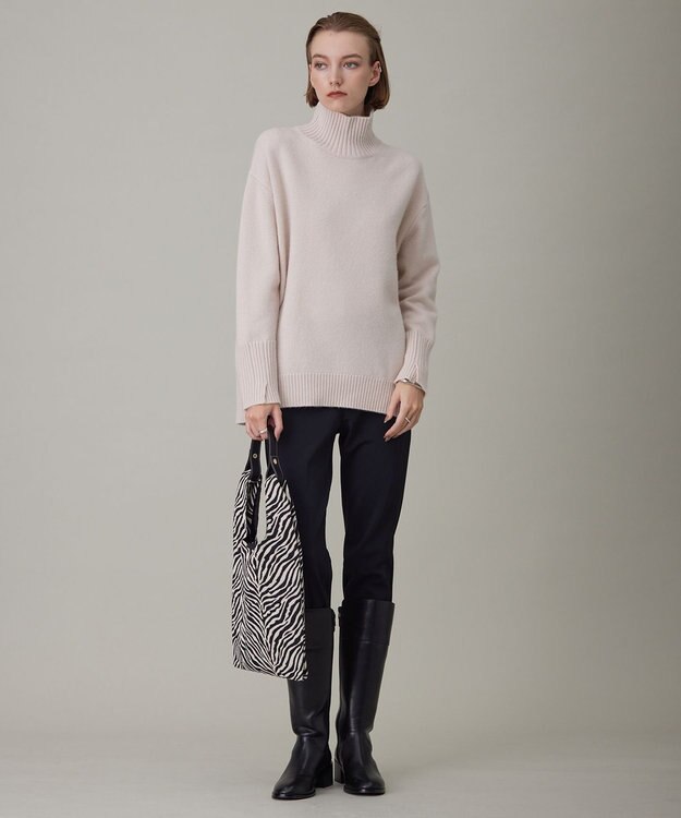 ICB 【洗える】テックストレッチ レギンスパンツ ブラック系