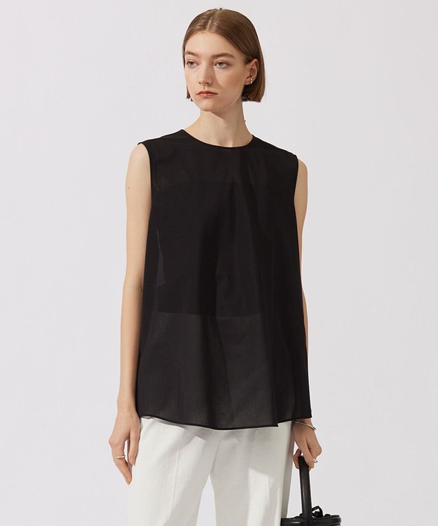 ICB 【洗える・接触冷感・UVケア】３WAYセットブラウス ブラック系