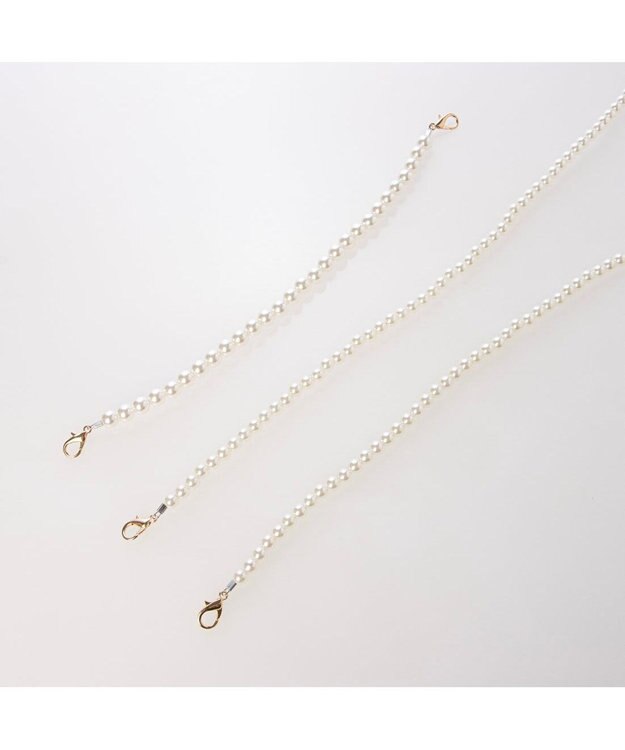 UNBILLION カシュカシュ cachecache / 2wayパールハンドル付きがま口パーティバッグ ホワイト