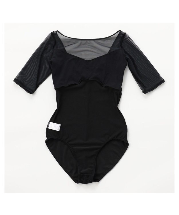 Chacott 5分袖レオタード ブラック