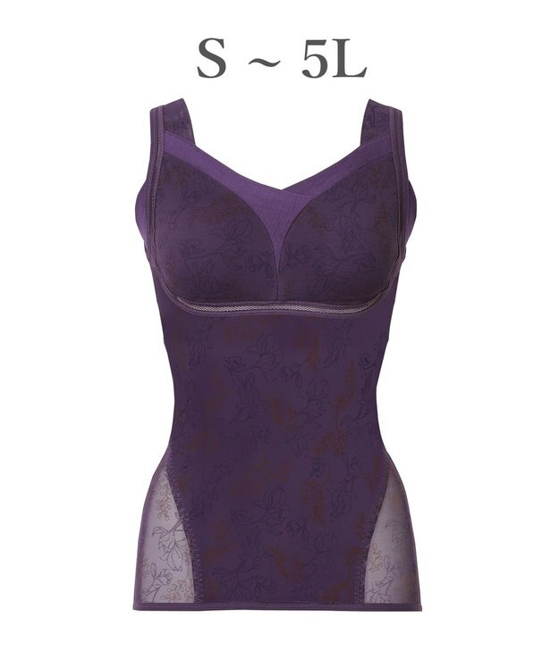 BRADELIS New York 【Yukine inc. 】ゆきねえモアソフト快適フルカップブラキャミ25 接触冷感 速乾 快適補整 ノンワイヤー ブラトップ カップ付きインナー リリーアメジスト