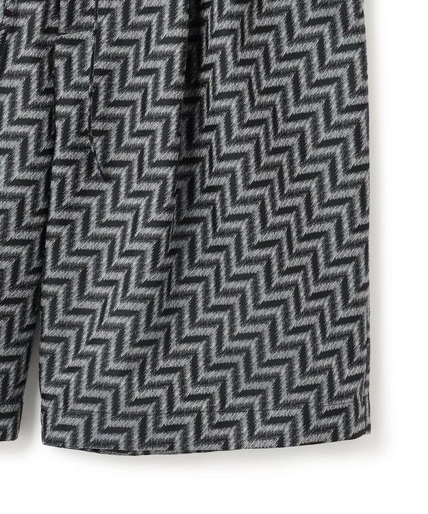 JOSEPH HOMME 【HIGH GRADE LINE】カスリシェブロンジャガード　ドロスト付ワイドショートパンツ / WAVE 2TUCK SHORTS ブラック系5