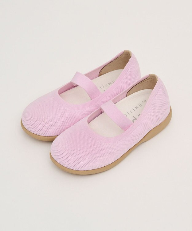 steppi “撥水＆洗えるニットシューズ” KIDS ストラップ シューズ ピンク