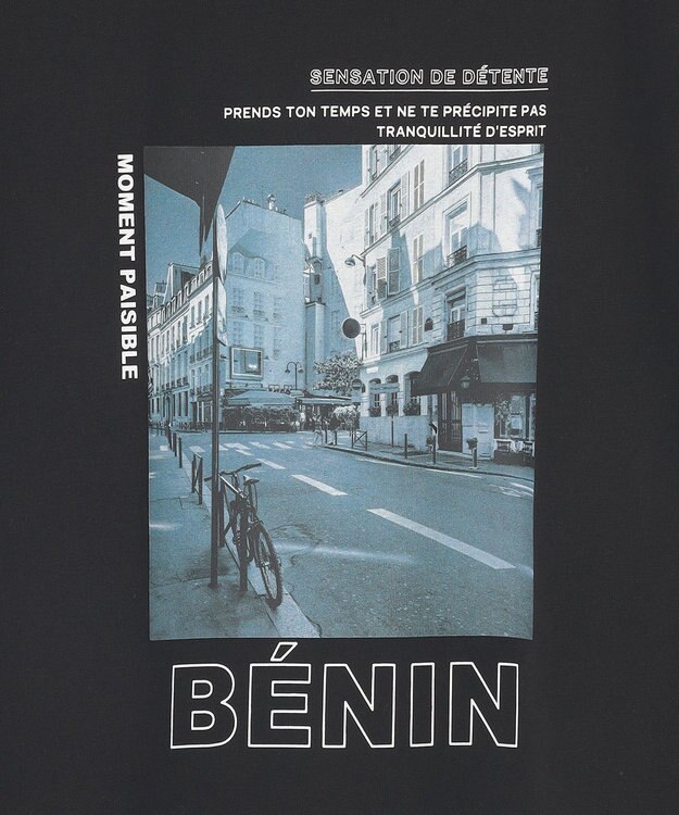 ANY L オーガビッツロゴ・フォトTシャツ ブラック×フォト