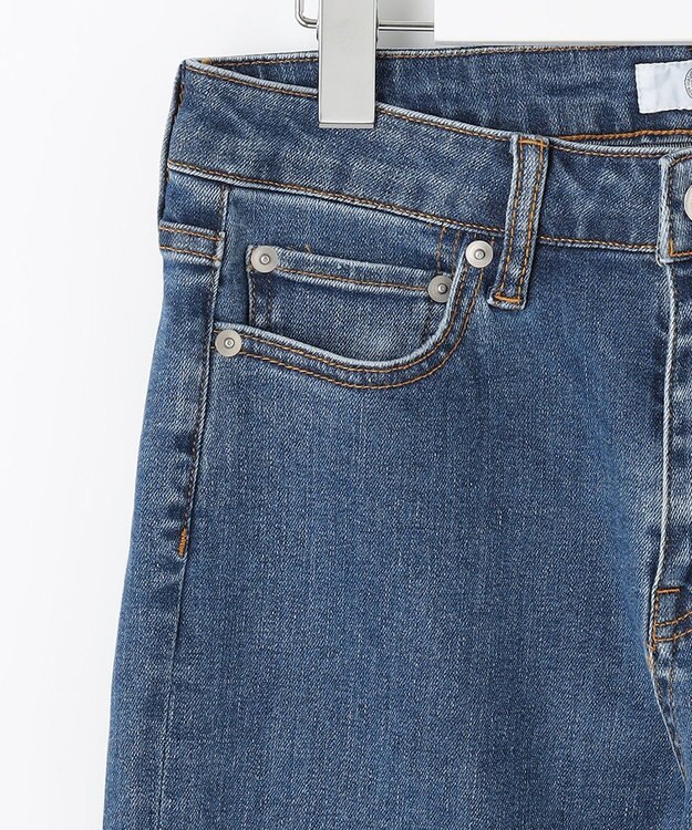 J.PRESS LADIES 【洗える】BASIC STRETCH DENIM ストレート パンツ ダルブルー系
