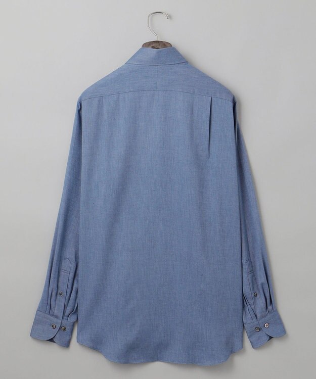 GOTAIRIKU GOLD LABEL/WEB&一部店舗限定【Thomas Mason】コットンカシミヤ フラノシャツ ダルブルー系