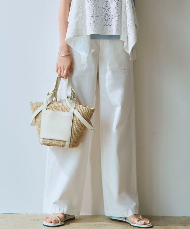 23区 S 【CanCam掲載】スラブツイルストレッチ ベイカーパンツ ホワイト系