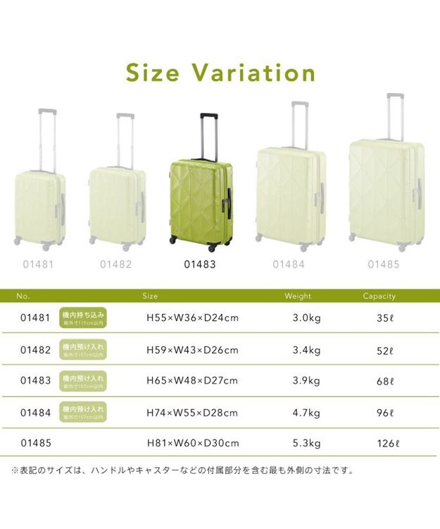 ACE BAGS & LUGGAGE Proteca コーリー2  68L 01483 プロテカ 日本製 ライムグリーン