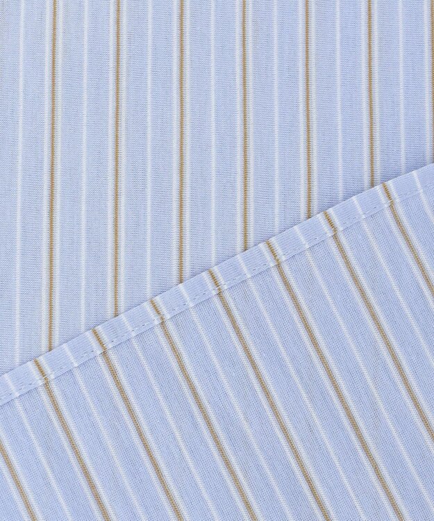 J.PRESS LADIES 【イージーケア】STRIPE JERSEY シャツ衿 カットソー サックスブルー系1