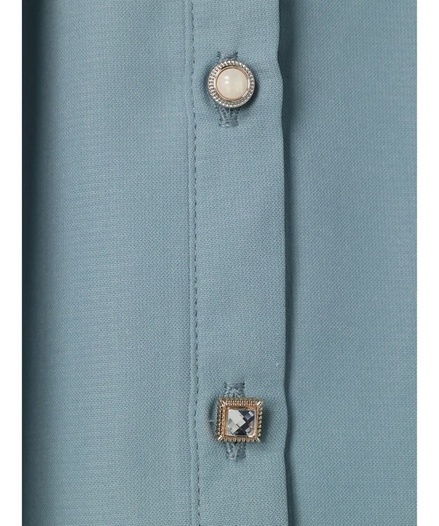 Green Parks ・ＥＬＥＮＣＡＲＥ　ＤＵＥ　イロイロ釦ドルマンブラウス Sax