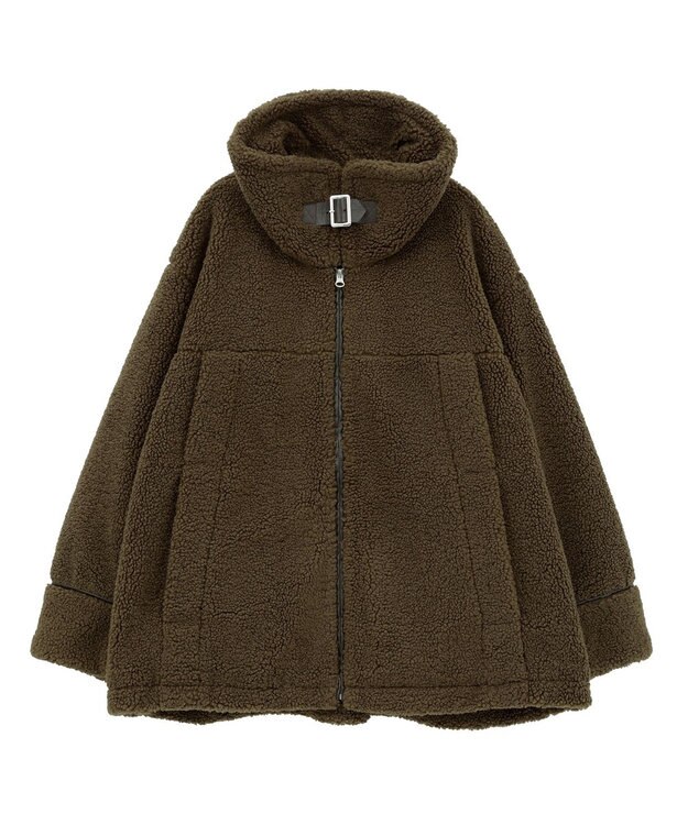 earth music&ecology ボアZIPブルゾン Brown