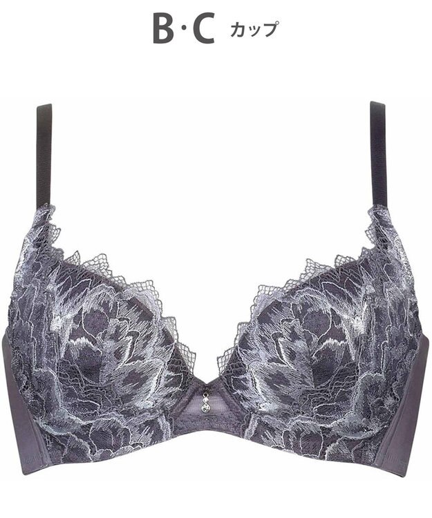 WACOAL 【ハグするブラ】 ブラジャー 体温を感知してカラダになじむ 谷間メイク 脇高設計 レディース BXB418 /ワコール バイオレット