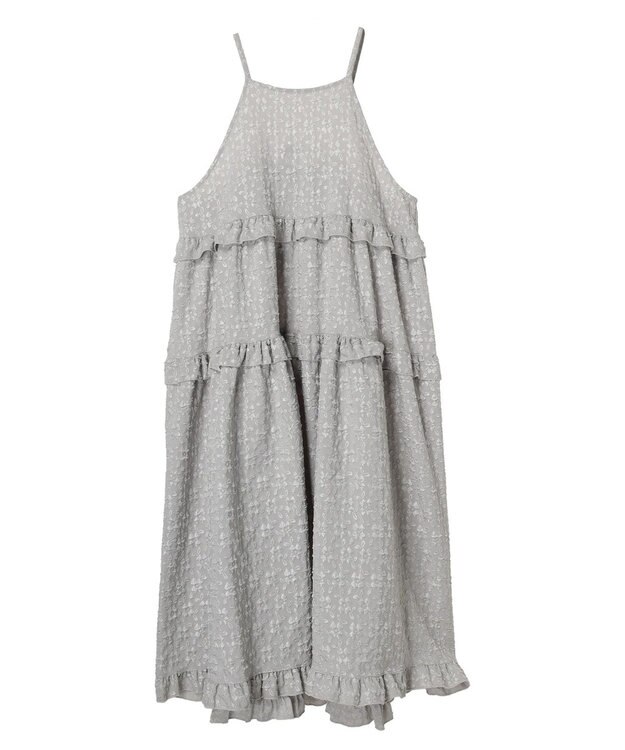 Green Parks ・Ｐｅｔｉｔ　Ｆｌｅｕｒフラワージャカードキャミワンピ Light Gray