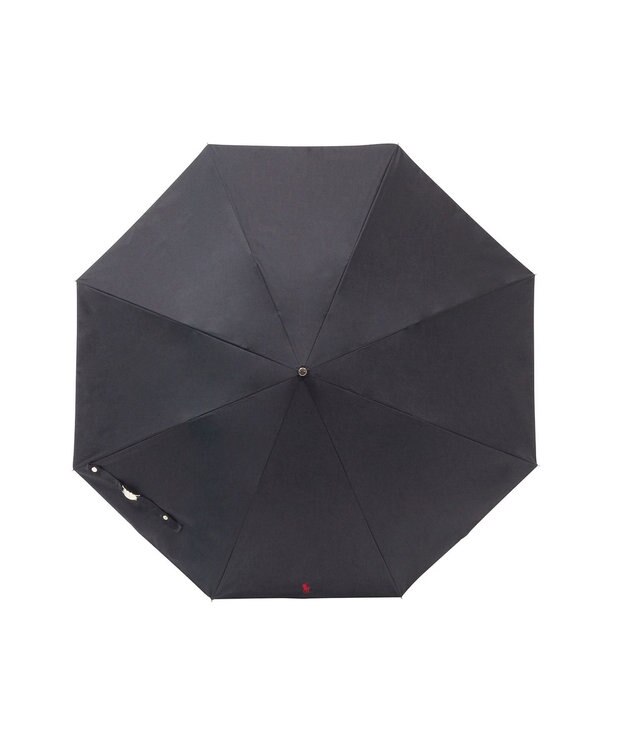 MOONBAT 【日本製】POLO RALPH LAUREN 遮光 晴雨兼用 折りたたみ日傘 ワンポイント 無地ポロ ブラック