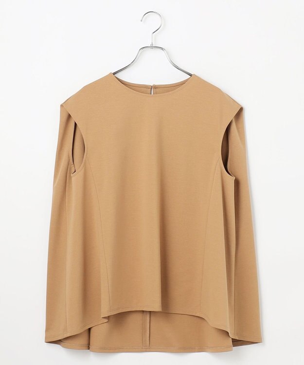 #Newans 【洗える】スクエアシルエットノースリーブカットソー ベージュ