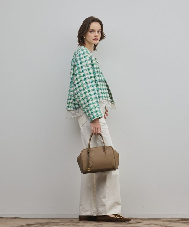 GRACE CONTINENTAL ワイドストレートホワイトデニム ホワイト