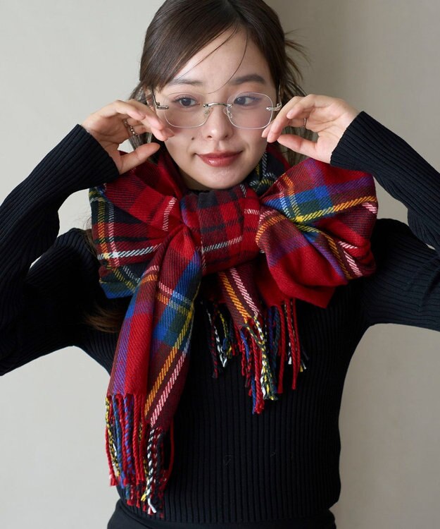 WEGO 【マフラー】大判ストール レッド