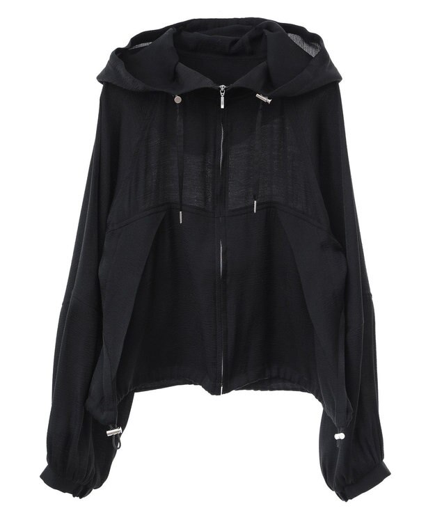 earth music&ecology シアージップパーカー Black