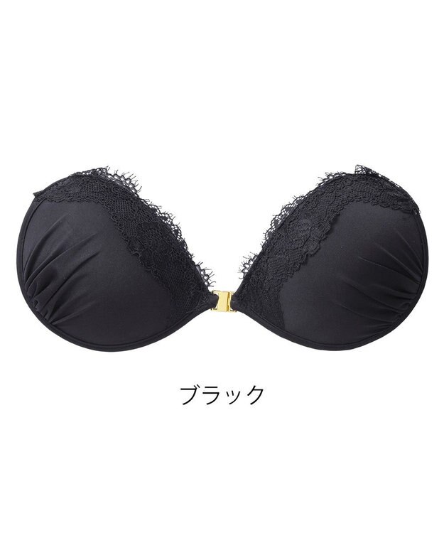 BRADELIS New York 【NuBra / ナチュラルタイプ】ヌーブラ・エアーライト レリア  デザインヌーブラ ストラップレス バックレス ブラック