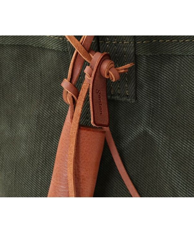 genten セルビッジトート2（中） ダークグリーン