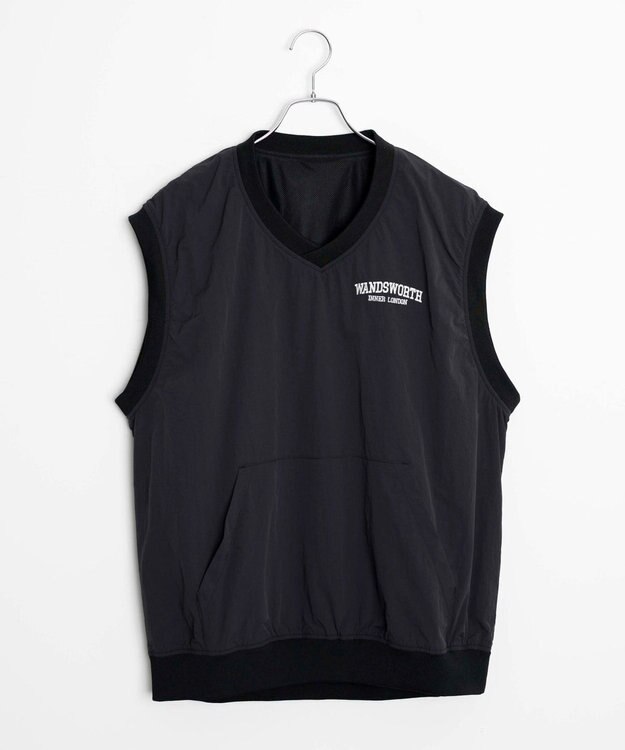 WEGO ナイロンVネックベスト ブラック