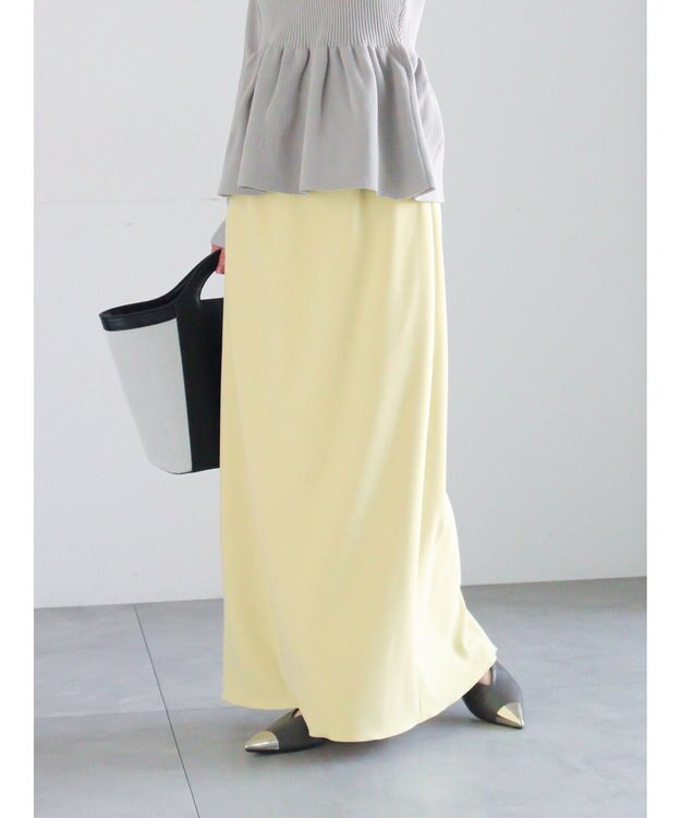Te chichi ストレッチジョーゼットナロースカート《2026 spring catalog item》 イエロー