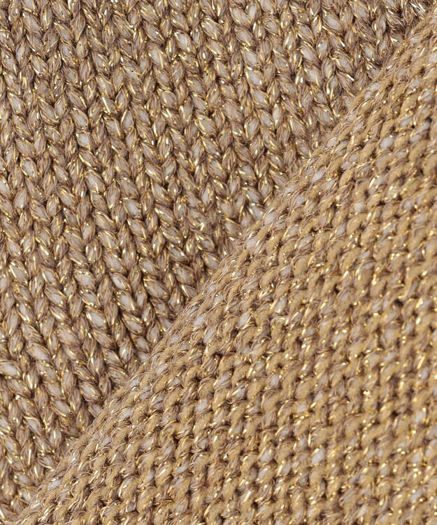 uncrave グロッシー ニット カーディガン（uncrave WHITE） ゴールドベージュ