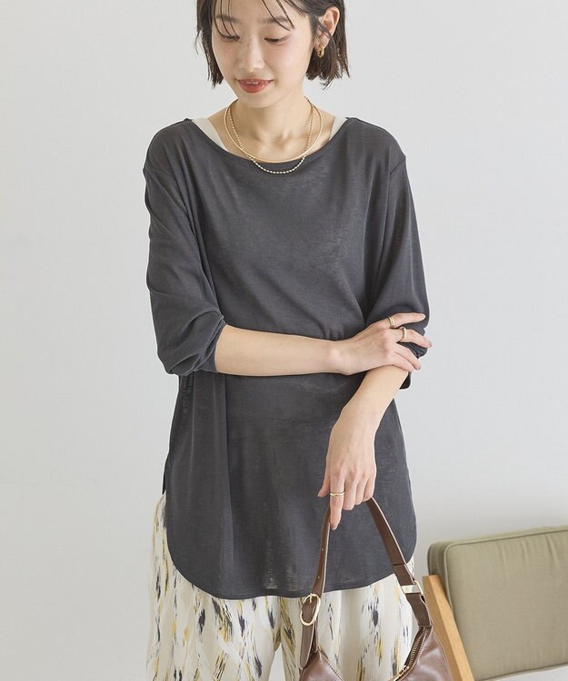 AMERICAN HOLIC ラウンドカットシアープルオーバー Charcoal Gray