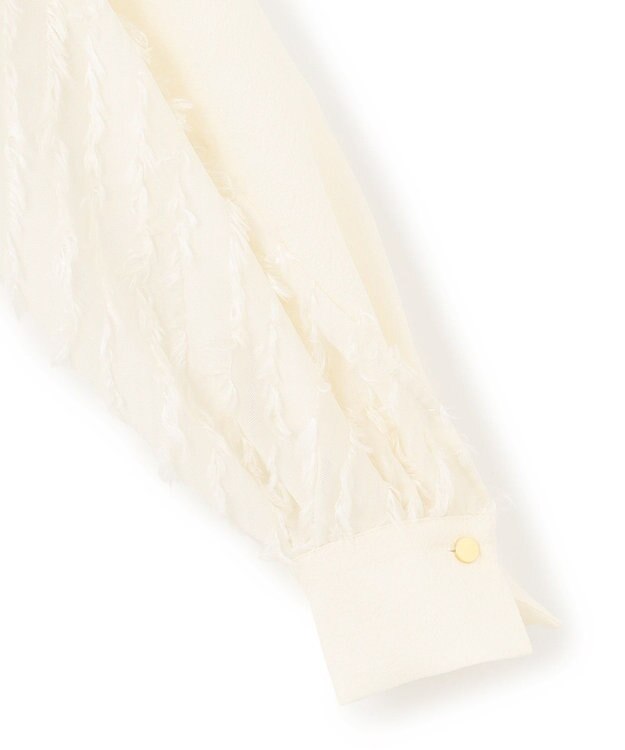 BEIGE， 【洗える】BANKSIA / ニットコンビカットジャカードブラウス Meringue