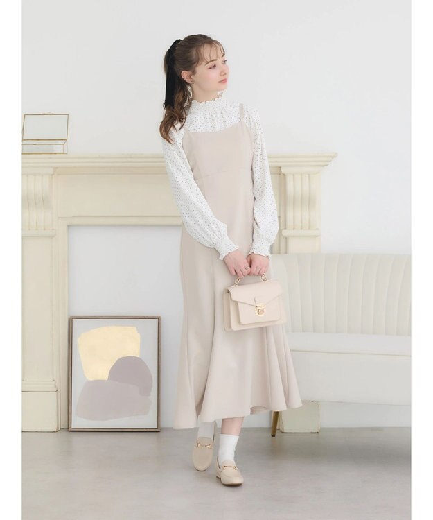 earth music&ecology ＳＥＴ２点レースボレロ＋キャミワンピース Beige